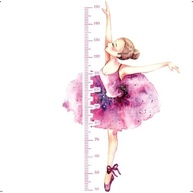 Adesivo Decorativo Régua de Crescimento Bailarina Infantil - Lavável, Seguro e Fácil Aplicação - imagem 2