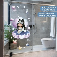 Adesivo Infantil Fundo do Mar Lavável - Seguro e Divertido para Box, Banheiro e Quarto - imagem 4