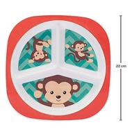 Buba Macaquinho Prato com Divisórias Multicor - Seguro, Prático e Divertido para Crianças - imagem 3