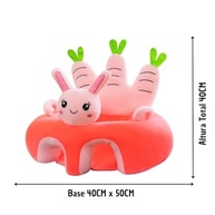 Almofada Infantil de Apoio para Bebê - Coelha Rosa | Auxílio Seguro para Sentar e Conforto - imagem 3