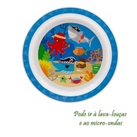 Pratinho Infantil Raso Animal Fun e Frutti para Micro-Ondas Buba - Seguro, Divertido e Prático - imagem 5