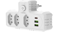Extensão Elétrica 3 Tomadas + 2 USB + 1 Type-C: Carregamento Rápido e Seguro - imagem 1