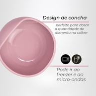 Freso Baby Tigela Rosa - Silicone Seguro, Atóxico e Antibacteriano para Introdução Alimentar BLW - imagem 3