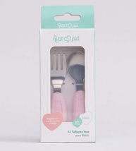Kit Talher Infantil em Aço Inox e Silicone com Estojo Rosa - Seguro, Ergonômico e Prático para Crianças - imagem 3