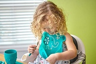 Babador em Silicone Marcus e Marcus - Elefante Verde, Seguro e Confortável para Bebês a Partir de 6 Meses - imagem 3