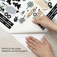 Kit Adesivos Infantil Lavável para Quarto de Bebê - Designs Criativos e Seguros para Meninos e Meninas - imagem 3