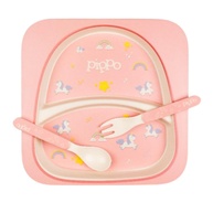 Kit Alimentação Fibra de Bambu Unicorn | Pratos, Copos e Talheres Seguros para Bebês - imagem 1