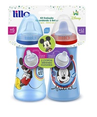 Copos Colors Disney Lillo Azul - Pack com 2 Unidades | Seguros, Coloridos e Divertidos para Crianças - imagem 1