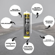 Vacina Selante Preventiva Block 300ml: Proteção Total para Pneus de Moto - imagem 4