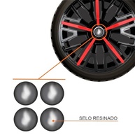 Jogo Calota Aro 14 Triton Sport Black Red para Sandero, Logan, Clio e mais + Selo Resinado - imagem 3