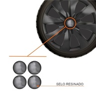 Jogo de Calotas Prime Fosca Black Aro 14 para Peugeot 206, 207, 208, 307, 4008 e Hoggar + Selo Resinado - imagem 3