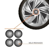 Jogo de Calotas Nitro Silver Aro 13 para Citroën C3, C4, Aircross, C5, Xsara, Berlingo + Selos Resinadas - imagem 3