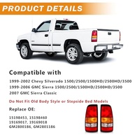 Lanternas Traseiras Completas para Chevy Silverado & GMC Sierra 1999-2006 (Sem Lâmpadas) - imagem 3