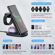 Carregador 3-em-1 Sem Fio 15W: Samsung e Mais! - imagem 2