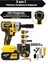 Furadeira Parafusadeira e Chave de Impacto 48V Brushless: Potência Profissional Sem Fio - imagem 4