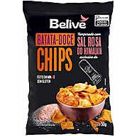 Chips Batata Doce Belive Sal Rosa 50g: Crocância Sem Glúten - imagem 2