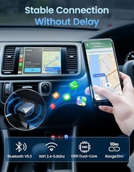 Kello Adaptador CarPlay Sem Fio: iPhone, Bluetooth 5.2, Apple Car Play Automático e iOS 10+/Android 11+ - imagem 4
