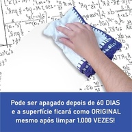 Adesivo Quadro Branco Lousa Laminado 2x1m - Sem Manchas, Resistente e Profissional - imagem 4