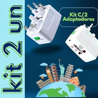 Kit 2 Adaptadores de Tomada Universal Bivolt - Viagem Global sem Preocupações - imagem 3