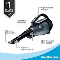 BLACK+DECKER Dustbuster AdvancedClean BDH2000L: Aspirador Portátil Sem Fio Potente para Casa e Carro - imagem 3