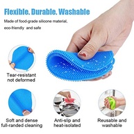 Esponjas de Silicone Reutilizáveis - 6 Unidades com Escova Dupla Face, Sem BPA, Resistentes ao Calor - imagem 3