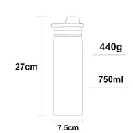 Garrafa Térmica 750ml com Isolamento 24h - Azul, Sem Vazamento, BPA Free - imagem 4
