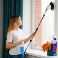 Mop Elétrico Giratório 9 em 1 - Potência Turbo 25W, Sem Fio, com 9 Escovas, Cabo Ajustável, Bateria 5000mAh, Impermeável IPX7 - imagem 2