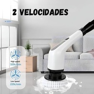 Esfregão Elétrico Premium 9 em 1 Sem Fio – Mop Giratório 360° Recarregável para Limpeza Profunda em Pisos, Janelas, Banheiro e Cozinha - imagem 3