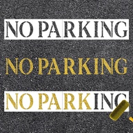 Estêncil Sem Estacionamento 10cm - 2 Peças Reutilizáveis em PET Premium - imagem 1