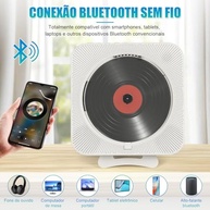 CD Player Portátil Bluetooth 110-220V: Música sem Limites com Rádio FM e Display LED - imagem 4