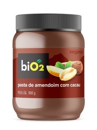 Pasta de Amendoim com Cacau biO2 900 g, Vegana e sem Glúten - imagem 1
