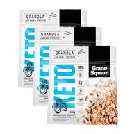 Kit 3X: Granola Keto Macadâmia com Chocolate Branco Sem Glúten GranoSquare 200g - imagem 2