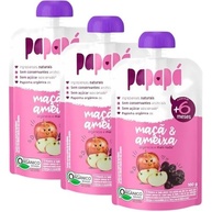 Kit 3 Papinha Orgânica Maçã e Ameixa Sem Açúcar 100g - Papapá - imagem 2