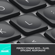 Teclado sem fio Logitech MX Keys Mini com Iluminação Inteligente, Conexão USB ou Bluetooth Easy-Switch para até 3 dispositivos e Bateria Recarregável - Grafite - imagem 3