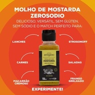 MOLHO DE MOSTARDA 100% SEM SÓDIO VEGANO SEM GÚTEN ZERO SÓDIO 150ML - 3 UND - imagem 3