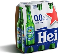Heineken Cerveja Lager Sem Alcool, Long Neck 330ml, Pack 6 Unidades - imagem 1