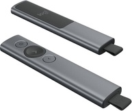 Apresentador sem fio Logitech Spotlight com Conexão USB ou Bluetooth, Aplicativo para Personalização de Botões e Alertas e Bateria Recarregável - Cinza - imagem 1