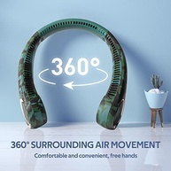 Ventilador Pessoal Sem Pás PenKou - Resfriamento Omnidirecional 360°, 60 Pás de Turbina Dupla, 4000mAh - imagem 3