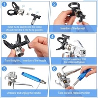 Pistola Pulverizadora de Tinta Sem Ar 3600 PSI com 5 Bicos e Filtros - Alta Performance para Pintura Profissional - imagem 5