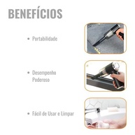 Aspirador Portátil Mini 3em1 USB Recarregável: Limpeza Sem Fio para Carro e Casa | RVR Shop Premium - imagem 5