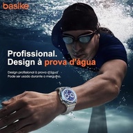 Smartwatch Basike W79 Pro Max 47mm: NFC, Bateria 2 Semanas, Esportivo e Elegante (Prata/Azul) - imagem 4