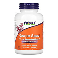 Semente de Uva 100mg Now Foods: 200 Cápsulas Importadas - imagem 1