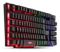 Teclado Gamer Semi Mecânico Multimídia Led Rgb Qwerty Antighosting Usb para Pc Notebook Xbox Series X S Ps4 Ps5 - imagem 2
