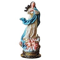 Imagem Nossa Senhora Imaculada Conceição 20cm em Resina Importada - Decoração Sagrada com Detalhes Exclusivos - imagem 2