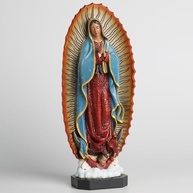 Estátua de Nossa Senhora de Guadalupe 22 cm - Figura Religiosa Pintada à Mão, Presente Católico com Detalhes Artesanais - imagem 5