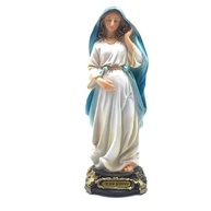 Imagem de Nossa Senhora Maria Grávida em Resina – 12 cm | Decoração Religiosa Elegante - imagem 1