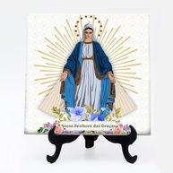 Quadro Azulejo Fé Nossa Senhora das Graças 24 - Decore com Devocao e Estilo - imagem 1
