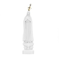 Imagem Nossa Senhora de Fátima em Pó de Mármore 28cm com Coroa Dourada - Peça Artesanal Sagrada - imagem 3