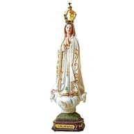 Imagem Nossa Senhora de Fátima em Resina 23cm - Peça Importada com Detalhes Exclusivos - imagem 2
