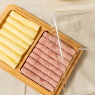 Porta Frios Duplo de Bambu com Tampa Linha Sense - Elegância Natural para sua Cozinha - imagem 3